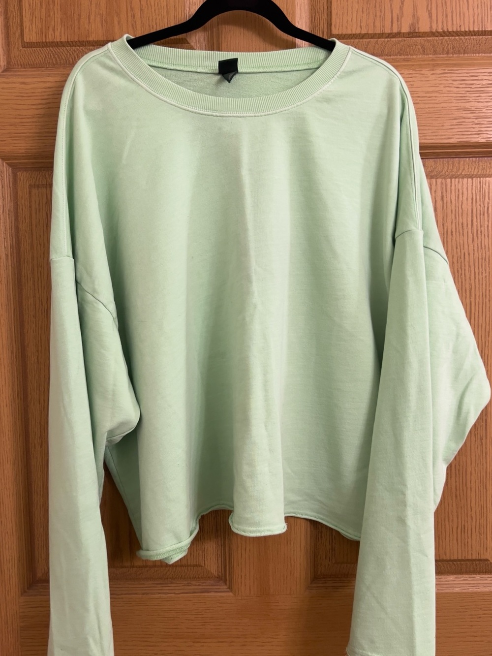 Wild Fable Green Long Crop Crewneck Sweatshirt Sz XXL